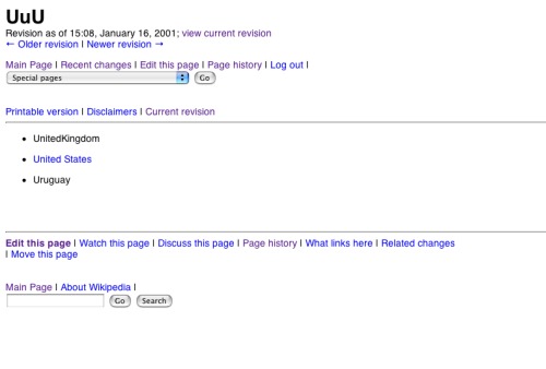 Az első bejegyzés a Wikipedián Az első bejegyzés a Wikipedián