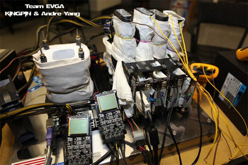 Az EVGA versenygépe (forrás: HWbot) Az EVGA versenygépe (forrás: HWbot)