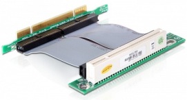 Delock 41793 Riser card PCI 32 Bit with flexible cable 7 cm left insertion és 89087 Riser card PCI 32 Bit 90° angeled left insertion 2U [+]