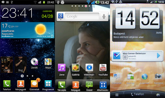 HTC Sensation, Optimus 2X, Samsung Galaxy S II