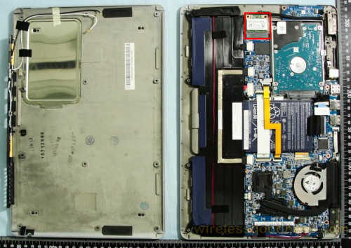 Acer Aspire S3 ultrabook belülről