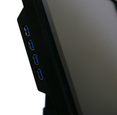 Négyportos USB 3.0 hub a monitor oldalában