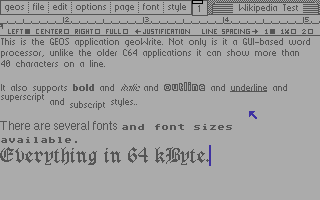 GeoWrite – szövegszerkesztés GEOS alatt, C64-en