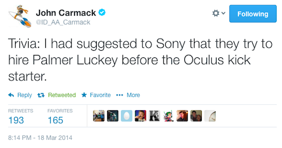 John Carmack azért finoman odabökött egyet a Sonynak Twitteren