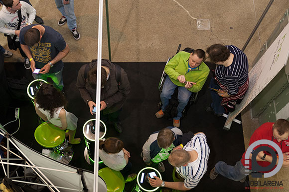 A HTC standja felülről. Az egyetlen gyártó, aki a legelső Mobile Meeting óta folyamatosan kiállítónk.