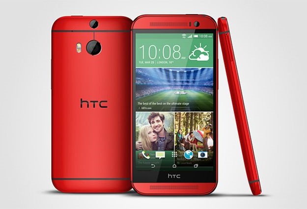 HTC One M8 vörösben