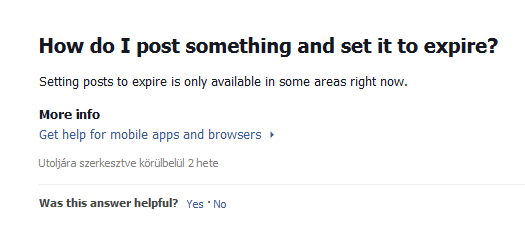 Hogyan állíthatok be lejárati dátumot a Facebook-posztomnál?