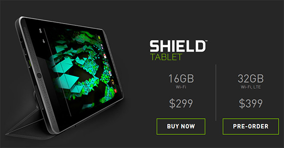 4G változatban is megvásárolható a Shield Tablet