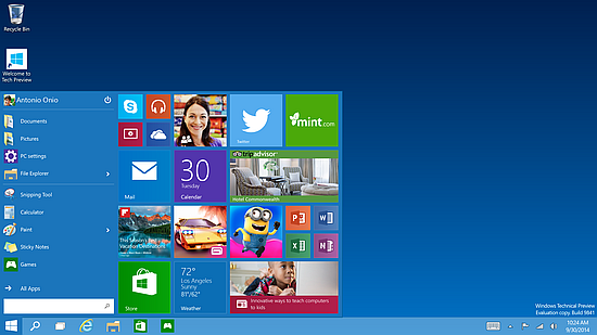 A Microsoft bemutatta a Windows 10-et