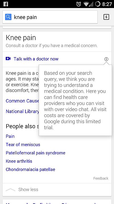 Google orvosi tanácsadás