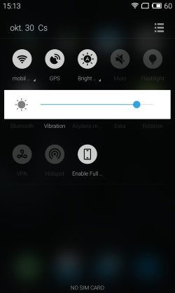 A Meizu MX4 értesítési panelje is egyedi