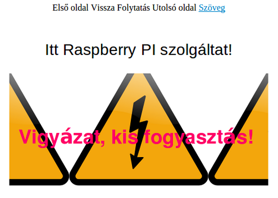 Raspberry PI webszerver
