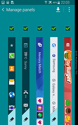 A Galaxy Note Edge egyszerre hét panelt képes használni