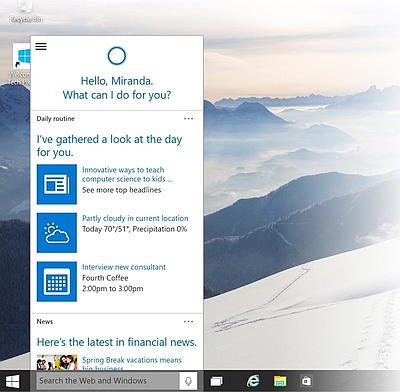 Microsoft Windows 10 Cortana