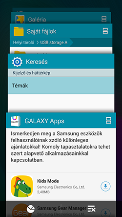 A Samsung Galaxy A7 alkalmazásváltója Android Lollipop stílusú