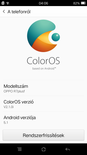Képernyőképek az Oppo R7 Plus kiadás előtti, azaz nem végleges Color OS-es szoftverfelületéről.