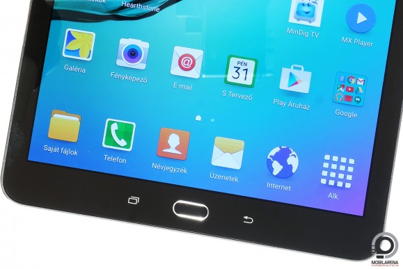 A Samsung Galaxy Tab S2 Super AMOLED kijelzője továbbra is kitűnő, csak nem olyan részletes, mint elődjéé