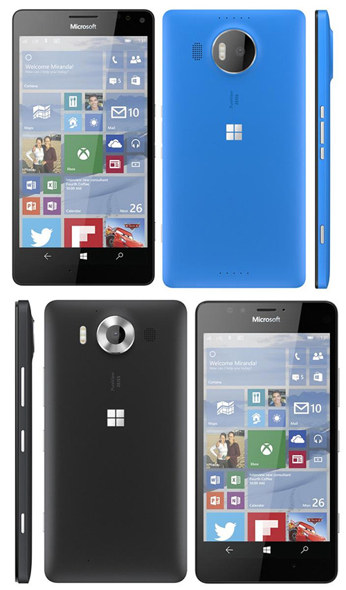Ezek lehetnek a Lumia 950 XL és 950 hivatalos renderképei