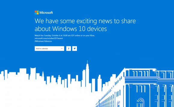 Lehet készülni október 6-ára, amikor a Microsoft számos meg nem nevetett Windows 10-es készülékről lerántja a leplet