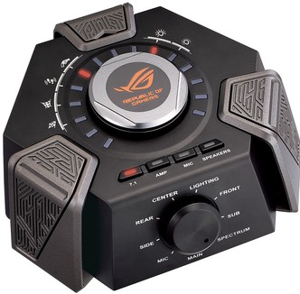 A ROG Centurion 7.1 gamer fejhallgató és asztali vezérlőegysége