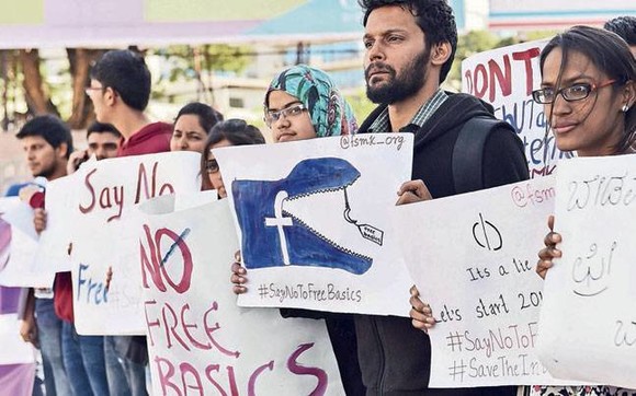 Tüntetés a Free Basics ellen