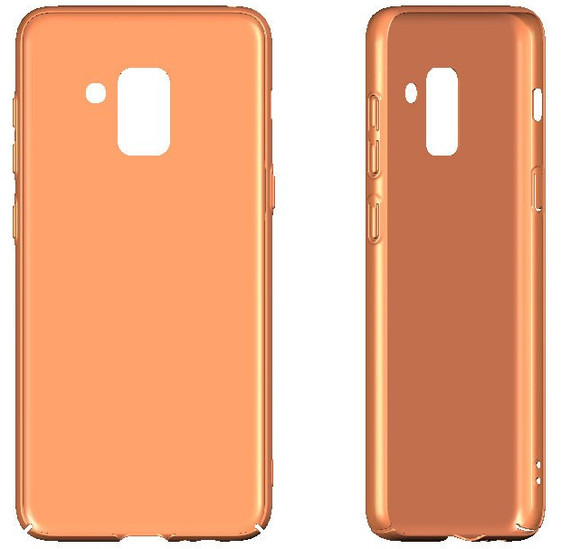 Egy lehetséges Galaxy A5 (2018) védőtok renderképe