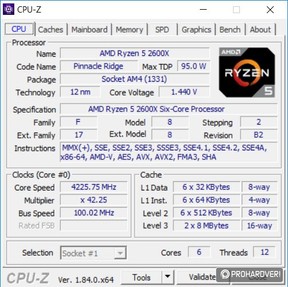 Az AMD Ryzen 5 2600X alapórajelen és túlhúzva