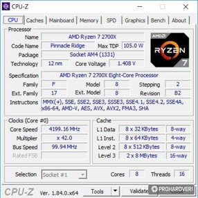 Az AMD Ryzen 7 2700X alapórajelen és túlhúzva