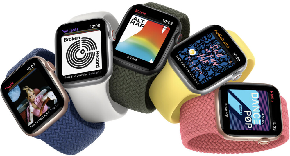 Az Apple Watch SE pántvariációi