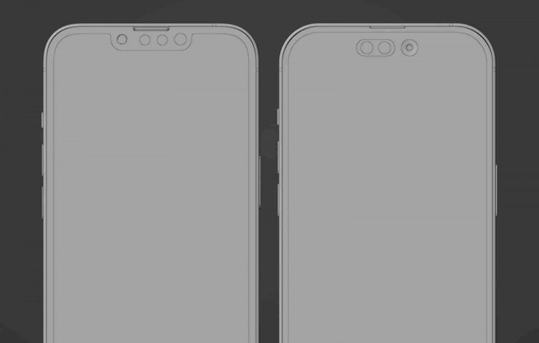 Balra az iPhone 13 Pro, jobbra az iPhone 14 Pro.