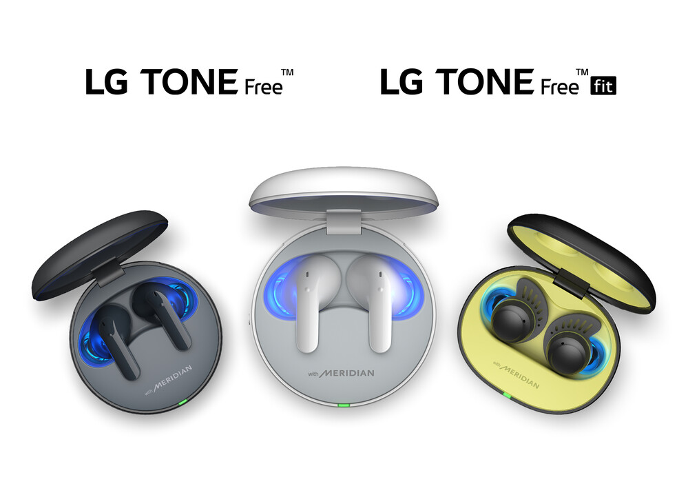 A 2022-es LG Tone Free felhozatal színei és formái.