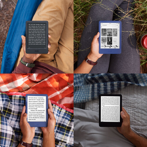 Fekete és kék színben a Kindle (2022).
