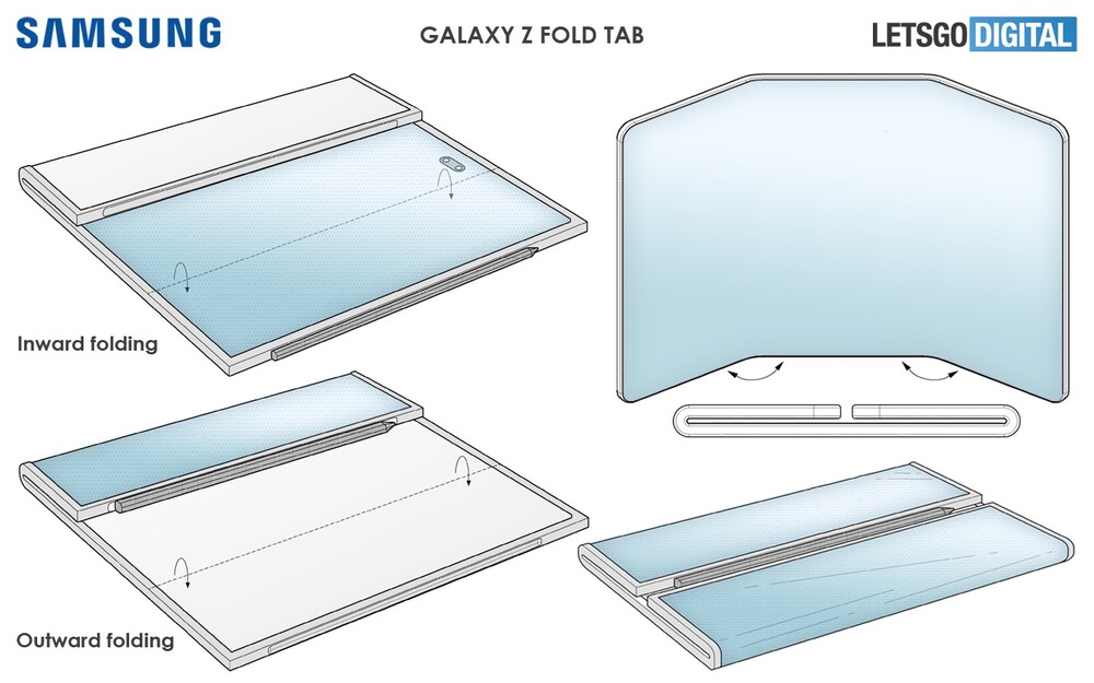 Ilyennek képzelik a Samsung összehajtható tábláját a szabadalmak alapján