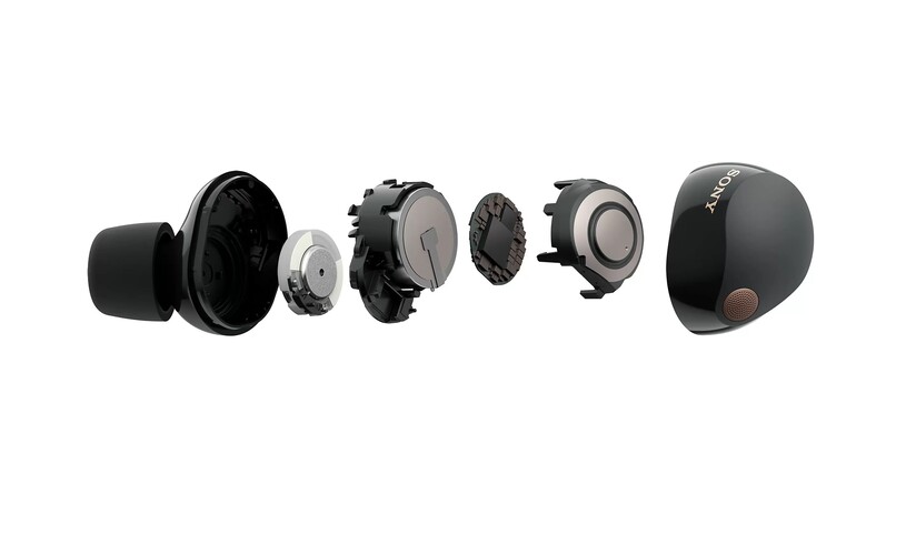 A Sony WF-1000XM5 fülhallgató felépítése
