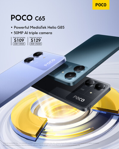 Poco C65 három színben