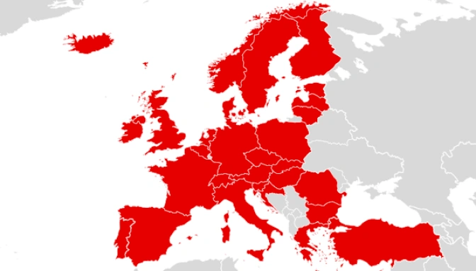 A Vodafone térképe arról, hogy hol használható az EU-s roaming díjszabás