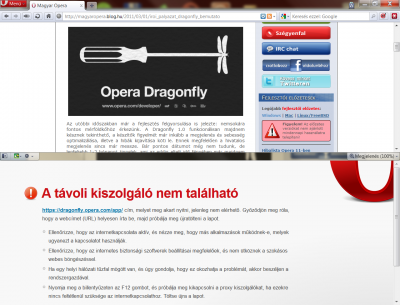 Dragonfly internetkapcsolat hiánya esetén