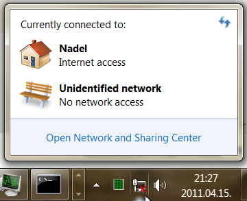 Működő netkapcsolat + No network access a VMware miatt