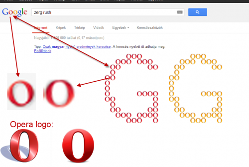 Google - 'zerg rush' - Opera logo?!