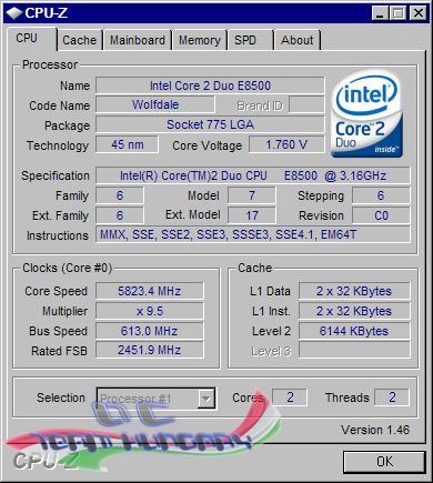 OCTeamHungary CPU-Z screenshot