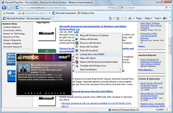 Internet Explorer 8