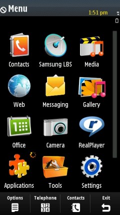 Samsung i8910 screenshot