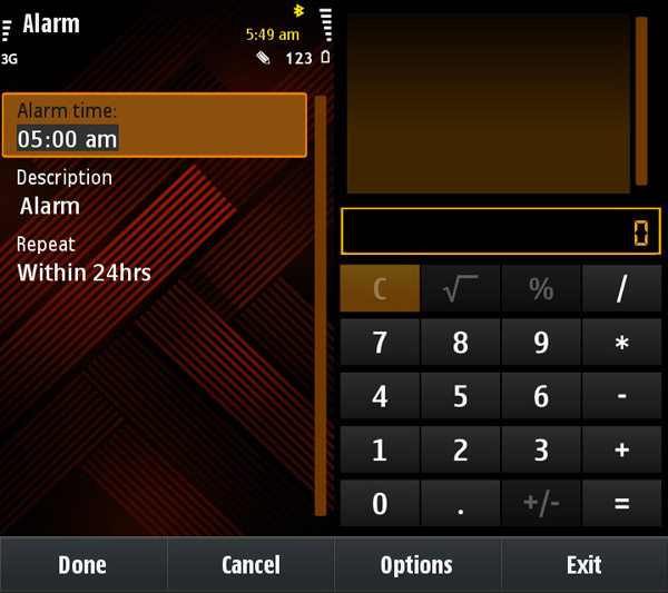 Samsung i8910HD menu