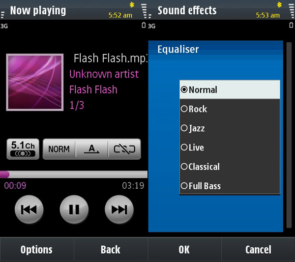 Samsung i8910HD menu