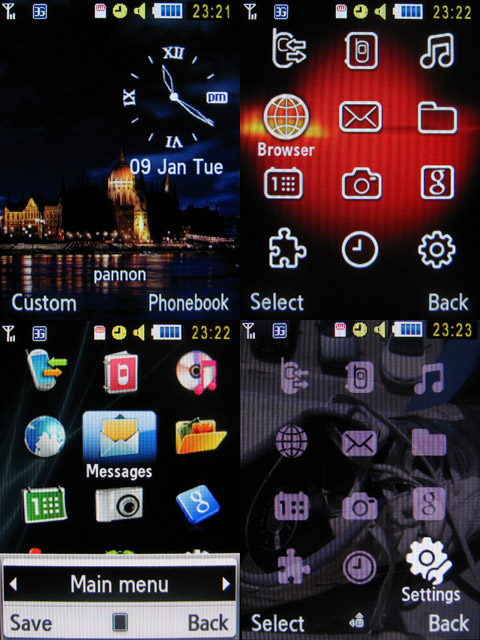Samsung S7720 Ultra b menu