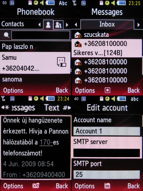 Samsung S7720 Ultra b menu