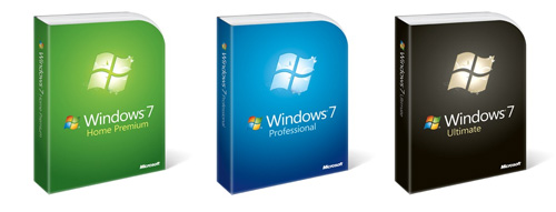 Windows 7 dobozok