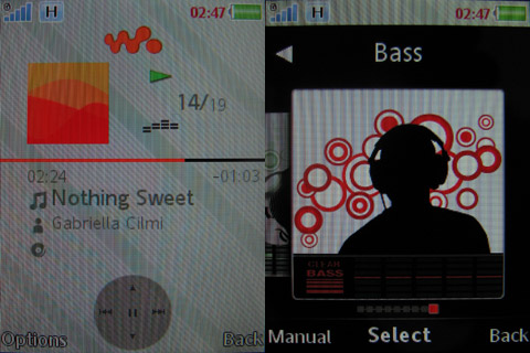 SE W995 menu