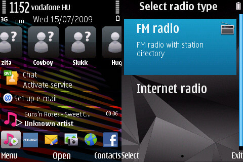 Nokia 5730 XpressMusic menu