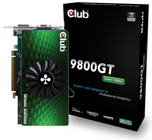 Club 3D GeForce 9800 GT Green Edition
